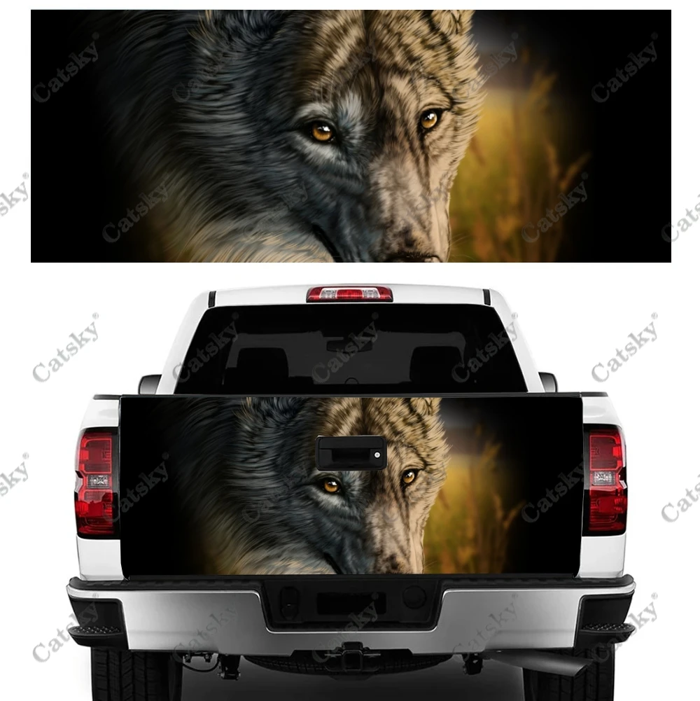 

Автомобильная наклейка wolf, модификация внешнего вида заднего грузовика, индивидуальный узор, подходит для внедорожника, грузовика, Упаковочная наклейка