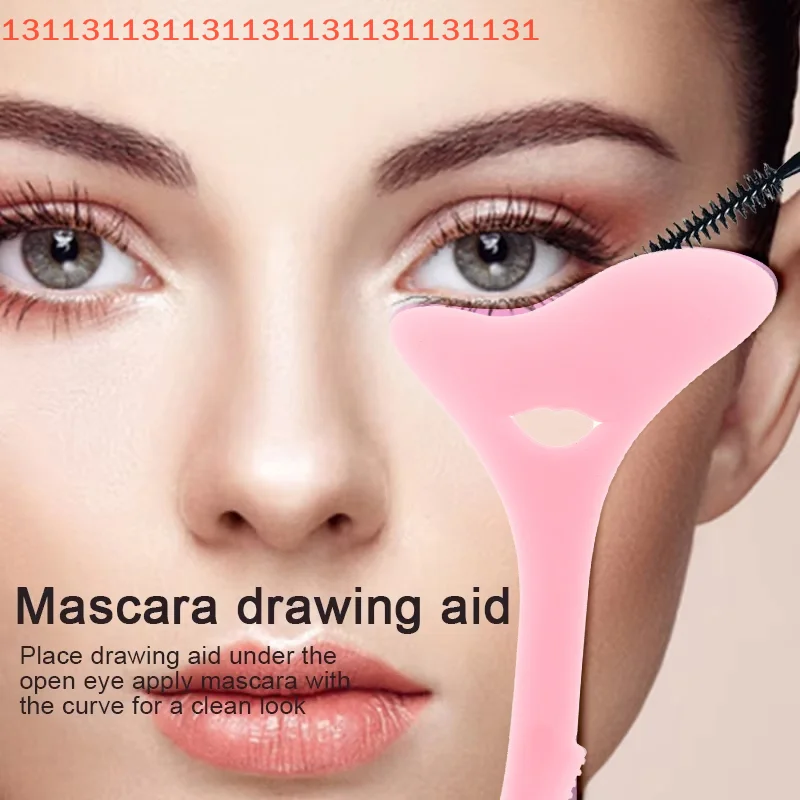 Para puntas de ala precisas, ayuda para dibujar, plantilla de delineador de ojos de silicona multifuncional, asistente de lápiz labial reutilizable, deflector de maquillaje