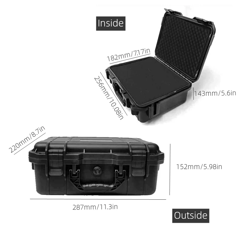 1 st Veiligheid Instrument Gereedschapskist Waterdichte Harde Draagtas Tas Gereedschapskoffer Spons Beschermende Gereedschap Opbergdoos Schokbestendige Harde Case