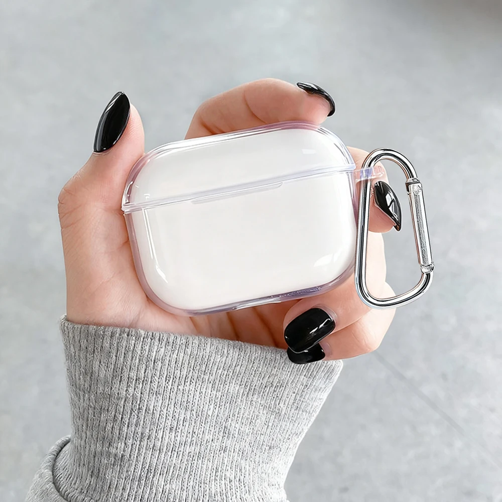 Klare, weiche TPU-Kopfhörerhülle für Airpods Pro 3 Pro 2 Pro, stoßfest für Airpods 4 3 2 1, Bluetooth Wireless Kopfhörerhülle, einfarbig – Detail 15