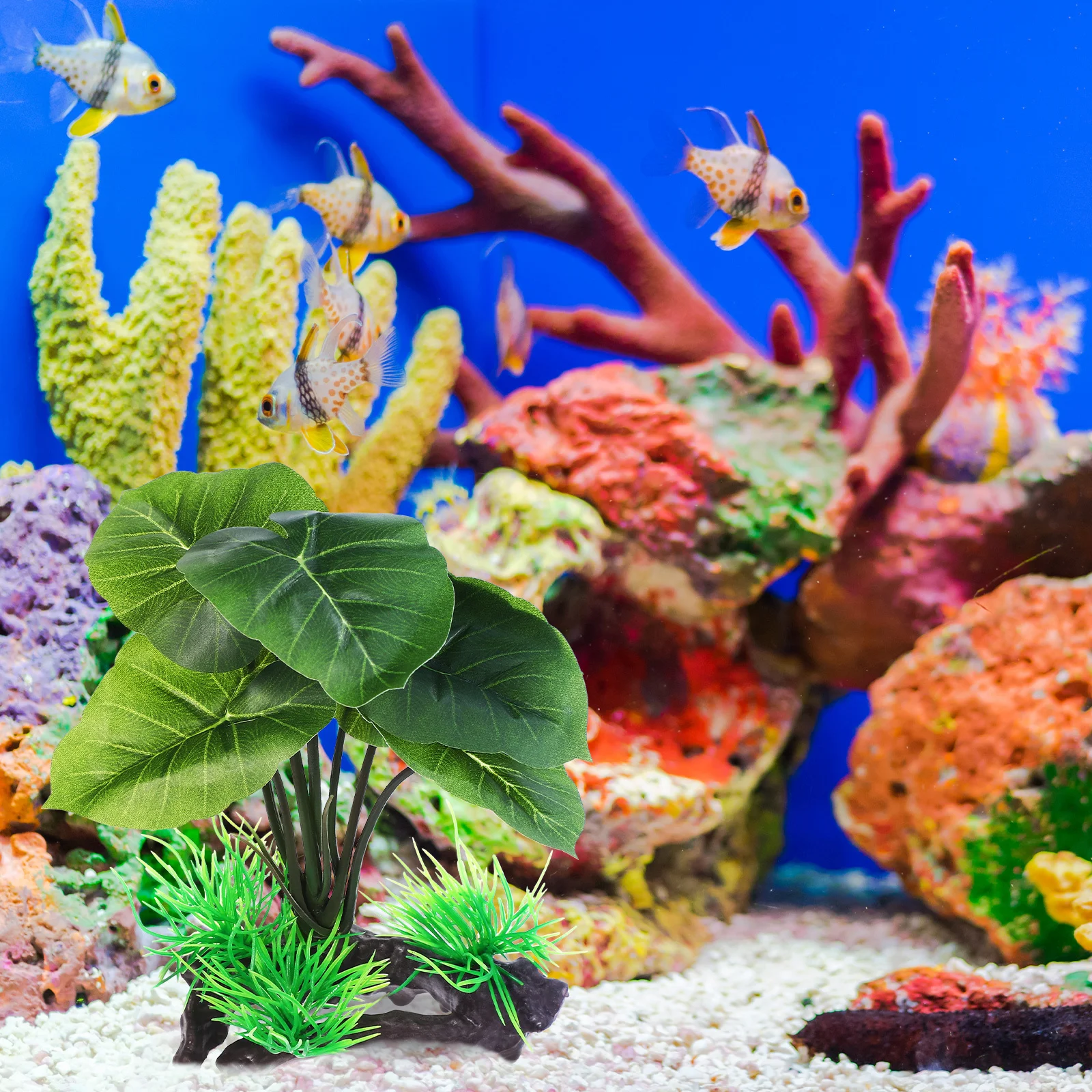 

2Pcs Aquarium Artificial Water Plants Plastic Fish Tank Decorations Fake Aquatic Plants Landscaping Tree Trunk Aquarium Decor