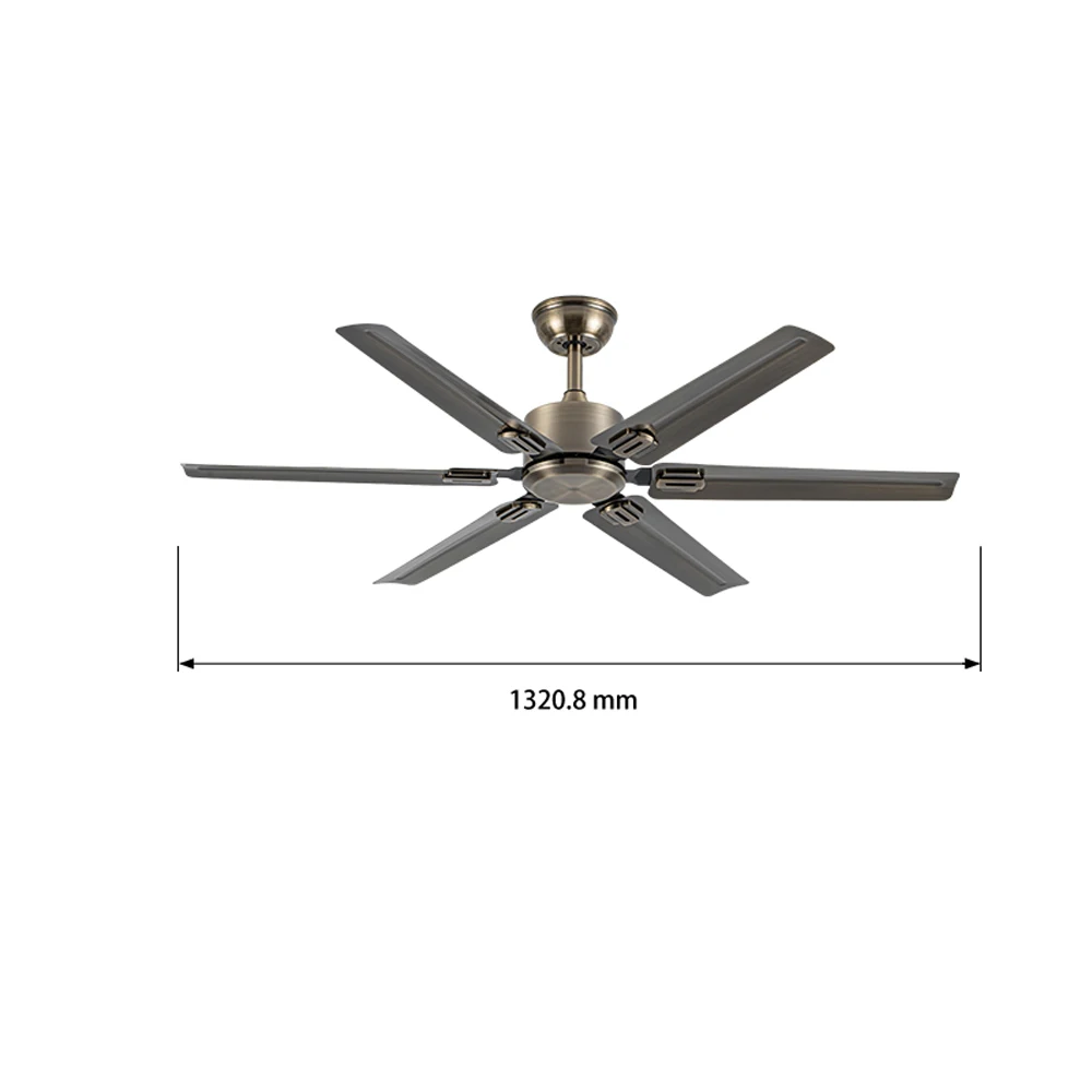Large Vintage American Design AC Ceiling Fan Electric Remote Control Foldable for Home Dining Living Room Commercial-Industrial
