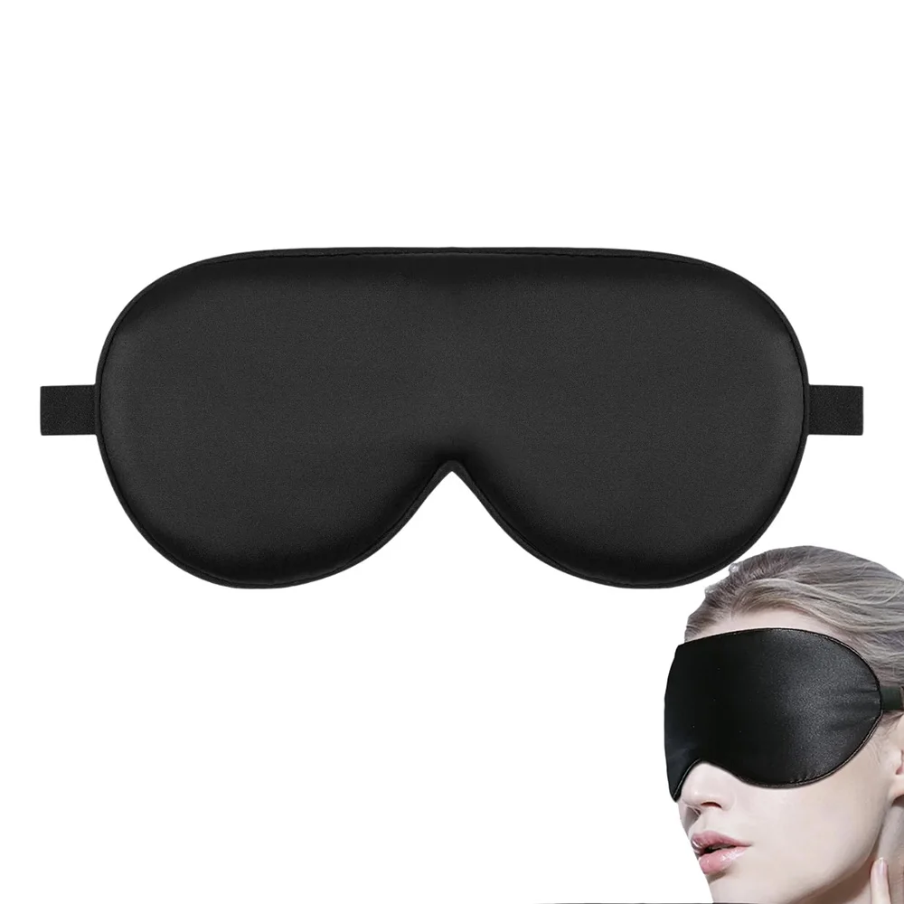 Silk Sleep Mask 100% Real Natural Pure Silk Eye Masks with Adjustable Strap for Sleeping Blocks Light Reduces Puffy Eyes Gifts