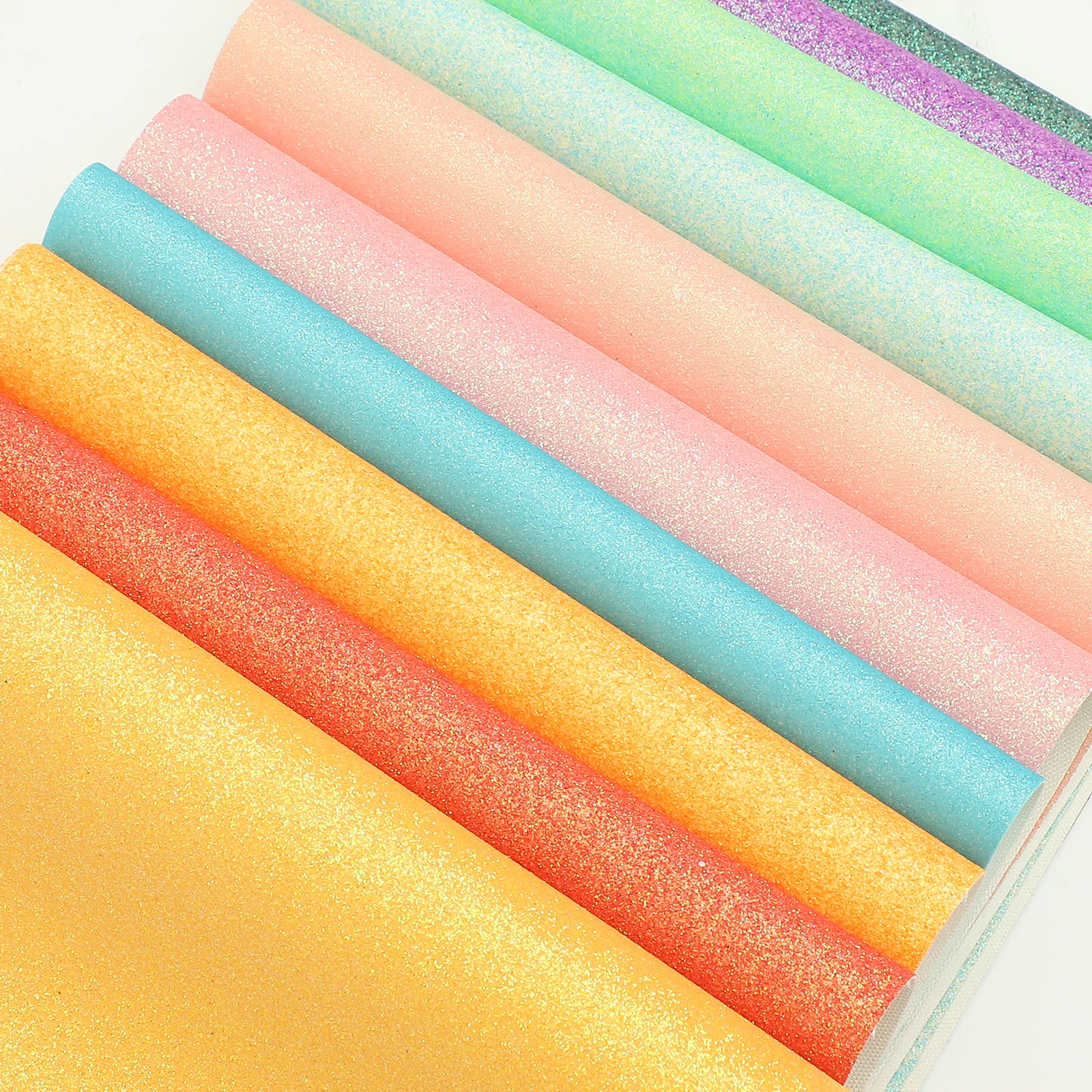 

10pcs Glitter PU Sheets for DIY Crafts Making Faux Material Home Decorations Jewerly Accessories Sewing