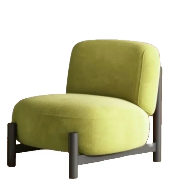 

Single sofa chair cream style designer living room small apartment Nordic single chair wabi sandy wind lazy casual simple