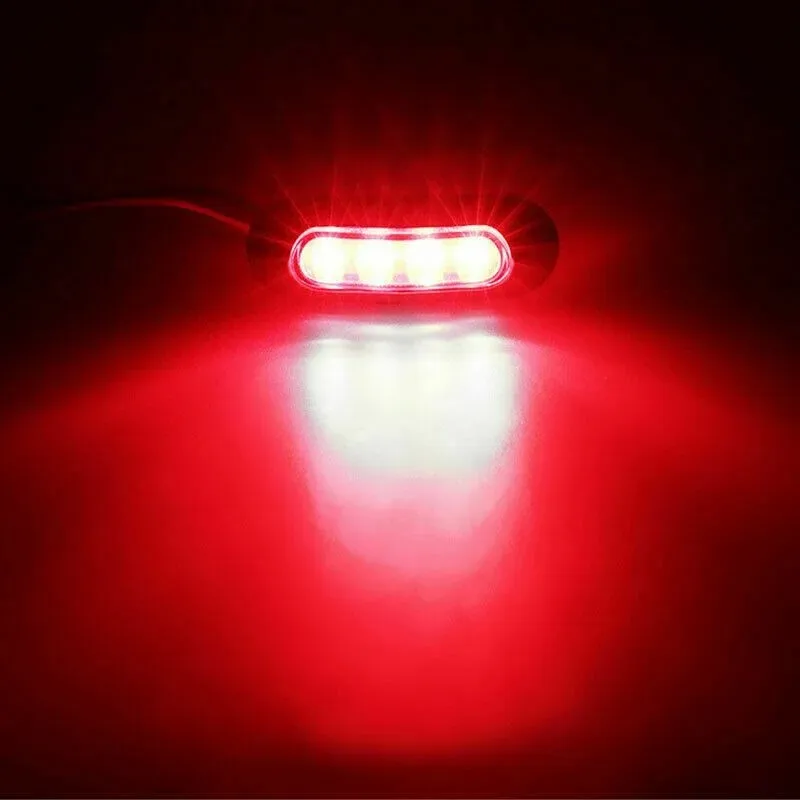 2Pcs Red Green LED Boat Navigation Light 12-24V Waterproof Sailing Signal Lamp Marine Yacht Warning Light Side Marker