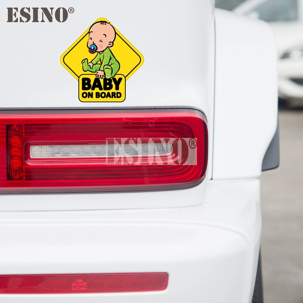 

Car Styling PVC Adhesive Decal Baby On Board Cartoon Waterproof Car Trunk Body Sticker Pattern Vinyl