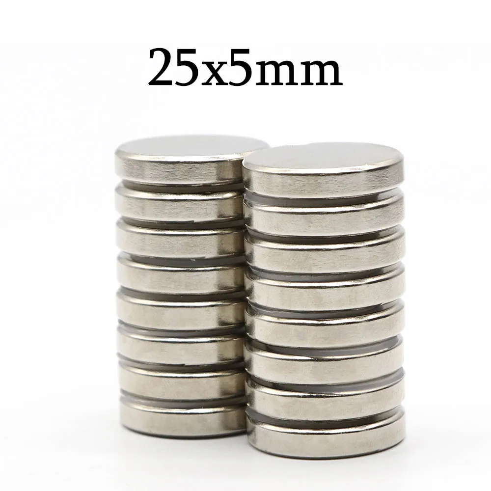 

25mmx5mm Super Strong Round Neodymium Magnet Powerful Magnets N35 small Permanent Magnetic NdfeB Refrigerator Magnet 25x5