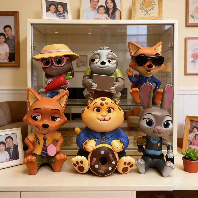 ズートピア 2 シリーズ アクションフィギュア ジュディ ニック 映画キャラクター 動物人形像モデル かわいい漫画車デスクトップ装飾ギフト