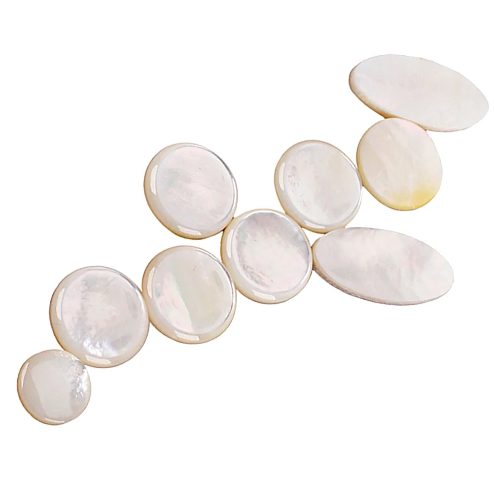 

9pcs/set Alto Tenor Soprano Saxophone Sax Pearl Shell Key Buttons Inlays Accessories (White) Saxophone Key Button