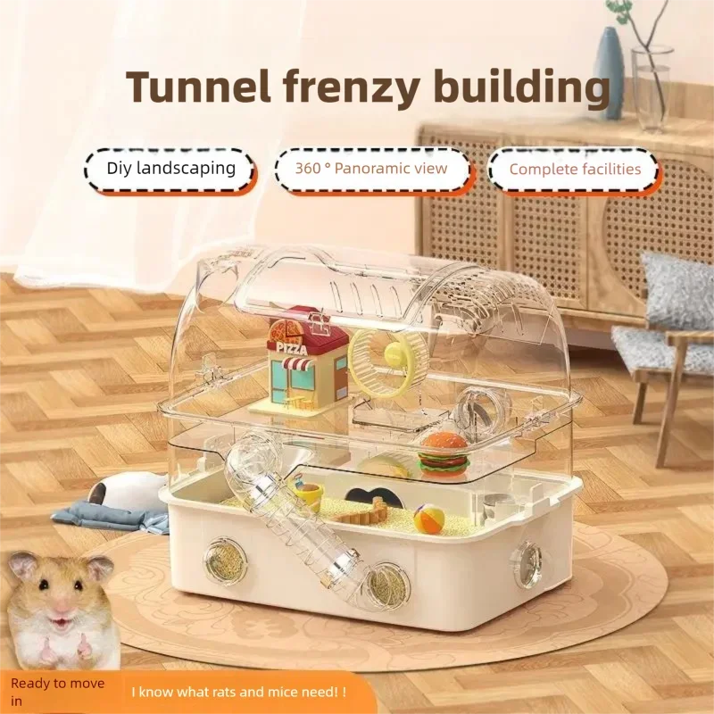 

Клетка-труба для хомяков, большая роскошная вилла для хомяков, многоуровневый домик для питомцев, DIY-клетка-тоннель для хомяков