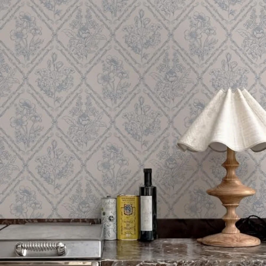 

Peel Stick Wallpaper Vintage Wall Paper Boho Contact Paper Removable Wallpaper for Kitchen Bathroom Bedroom Floral Waterproof S