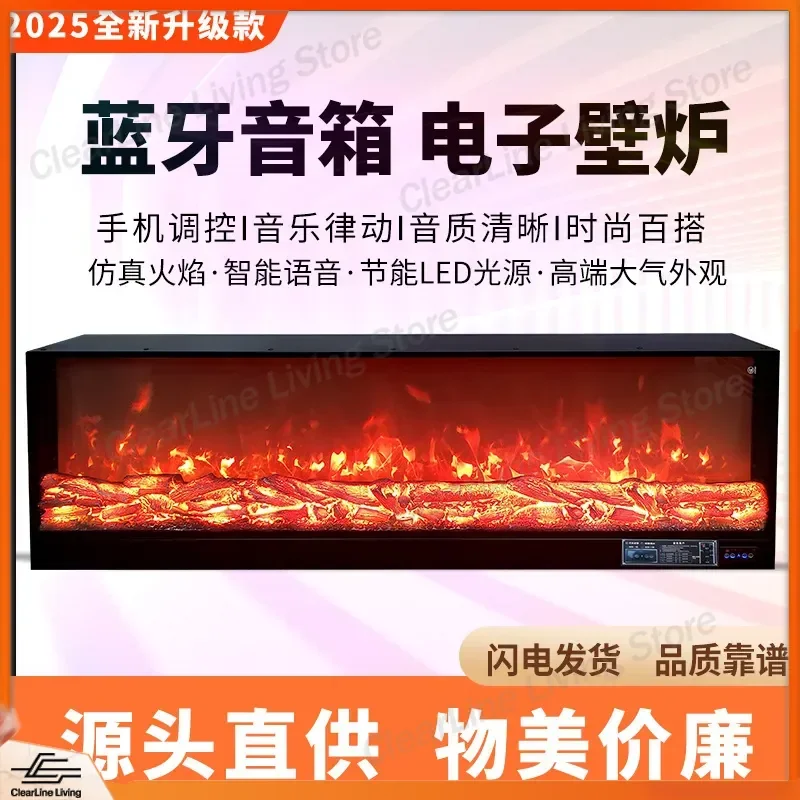 for French Embedded Electronic Fireplace Core Custom Simulation Flame Home Heating Decoration Wall Mount Humidifier Cabinet