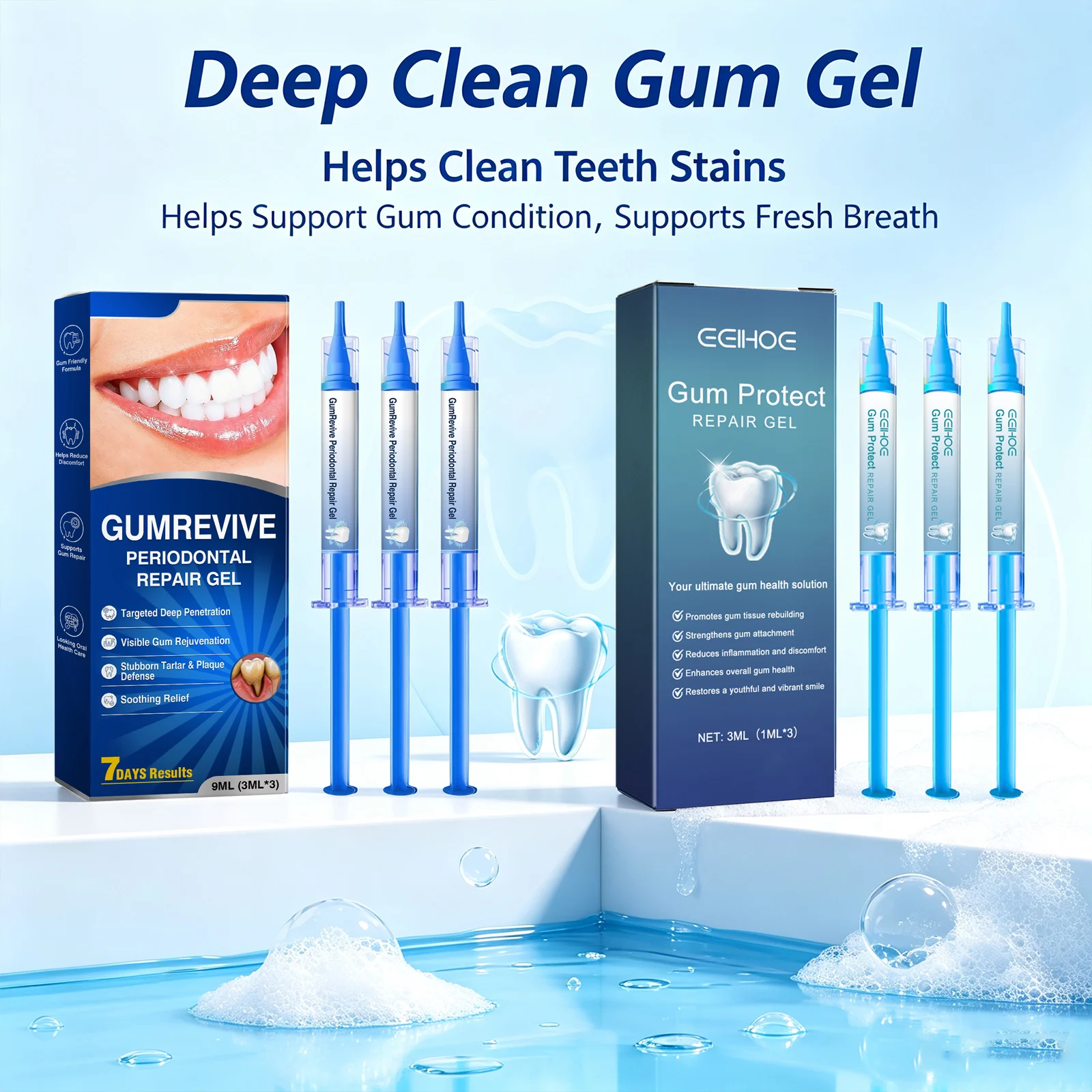Gel Perawatan Gusi Memperkuat  - Teeth Whitening Serum ulasan dan harga