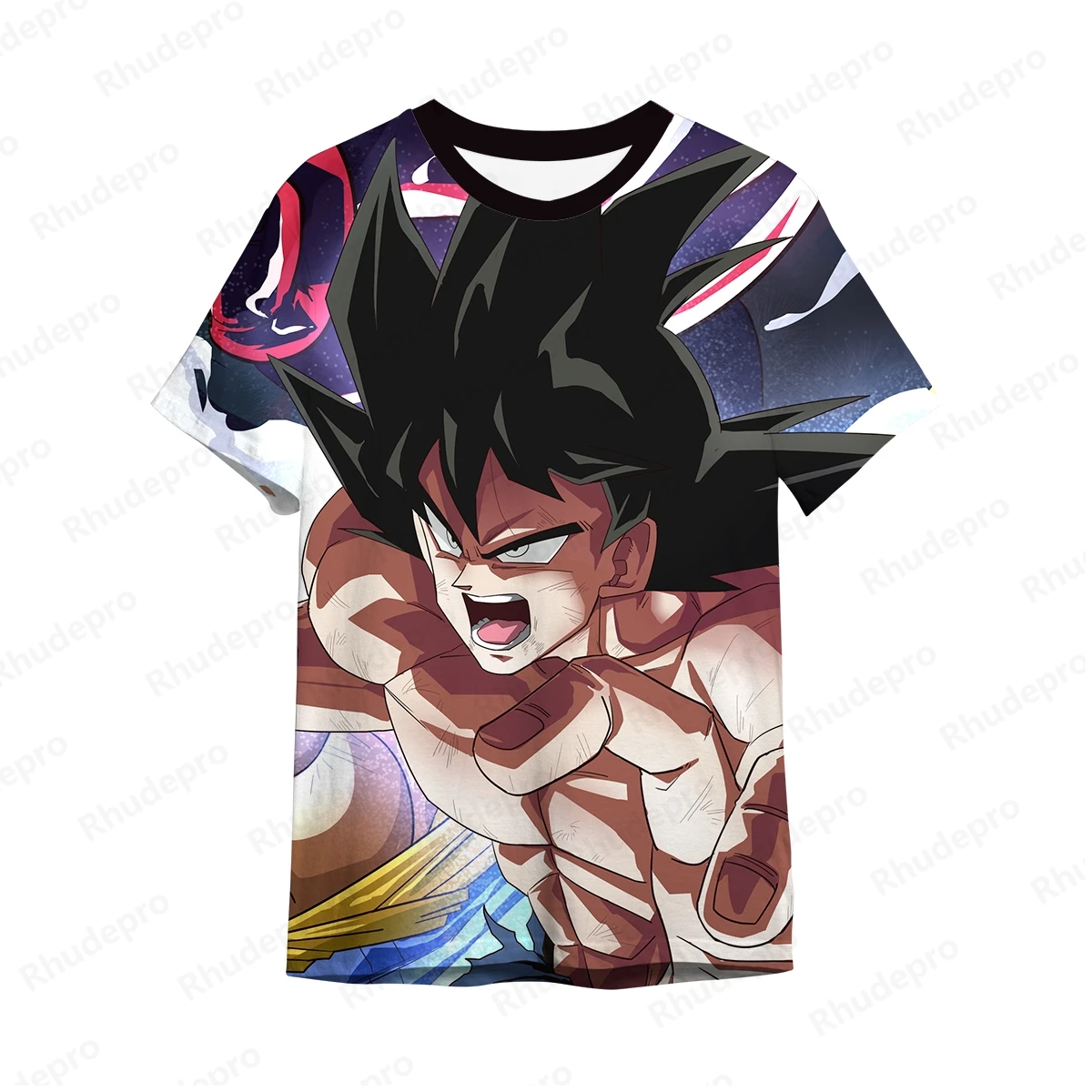 Streetwear T-shirt Pria Dragon Ball Fashion Goku Harajuku T-shirt baru kualitas tinggi Y2k Super Saiya lengan pendek