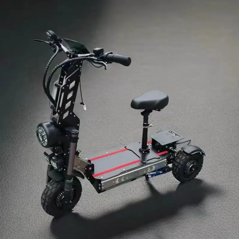 1 inch three-wheel drive off-road electric scooter adult folding high-speed scooter