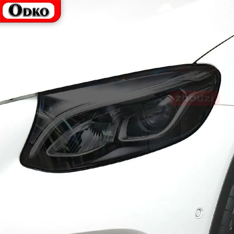 

For Mercedes Benz GLC Class X253 C253 AMG 2015-On Car Headlight Tint Black Protective Film Transparent TPU Sticker Accessories