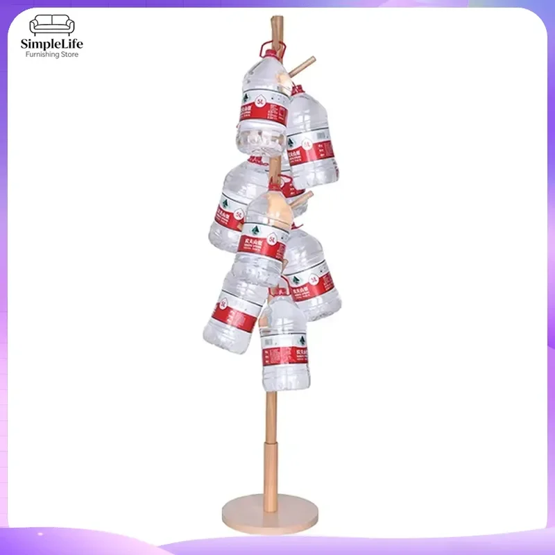 Wooden Coat Rack Stand Tree Hanger with Hooks for Hats Bags Clothes Heavy Duty Floor Standing Entryway Hall Bedroom Furniture