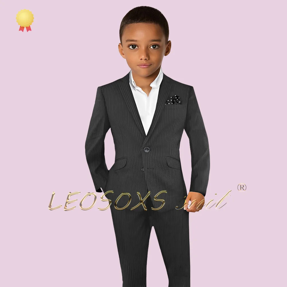 Boys striped suit 2-piece suit - customized suit set for children's activities and celebrations aged 3~16 years old