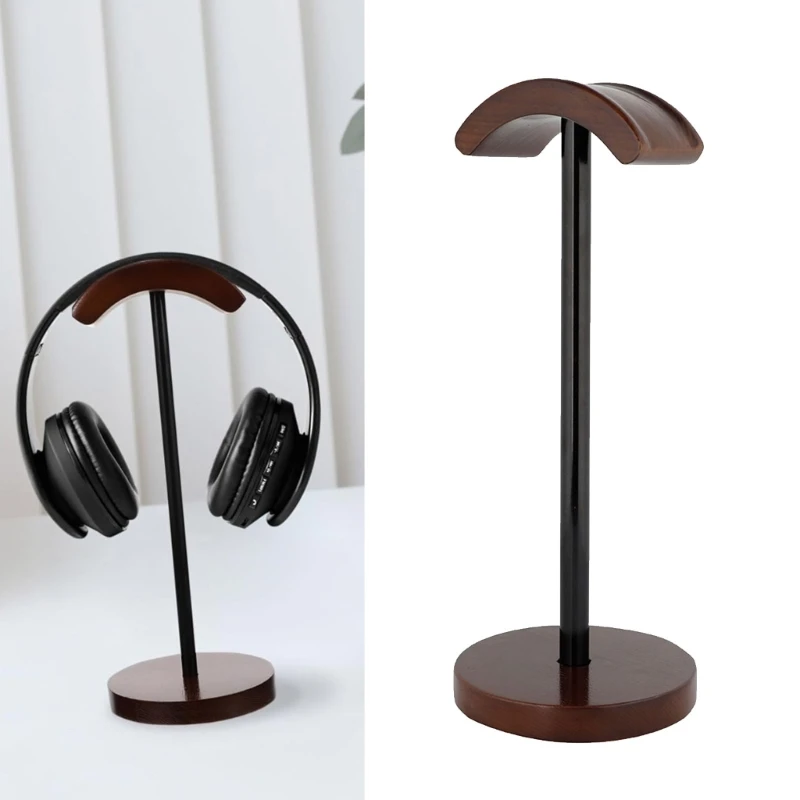 

Headset Stand Holder with Metal and Wood Construction for Gaming Headphones Rack Storage