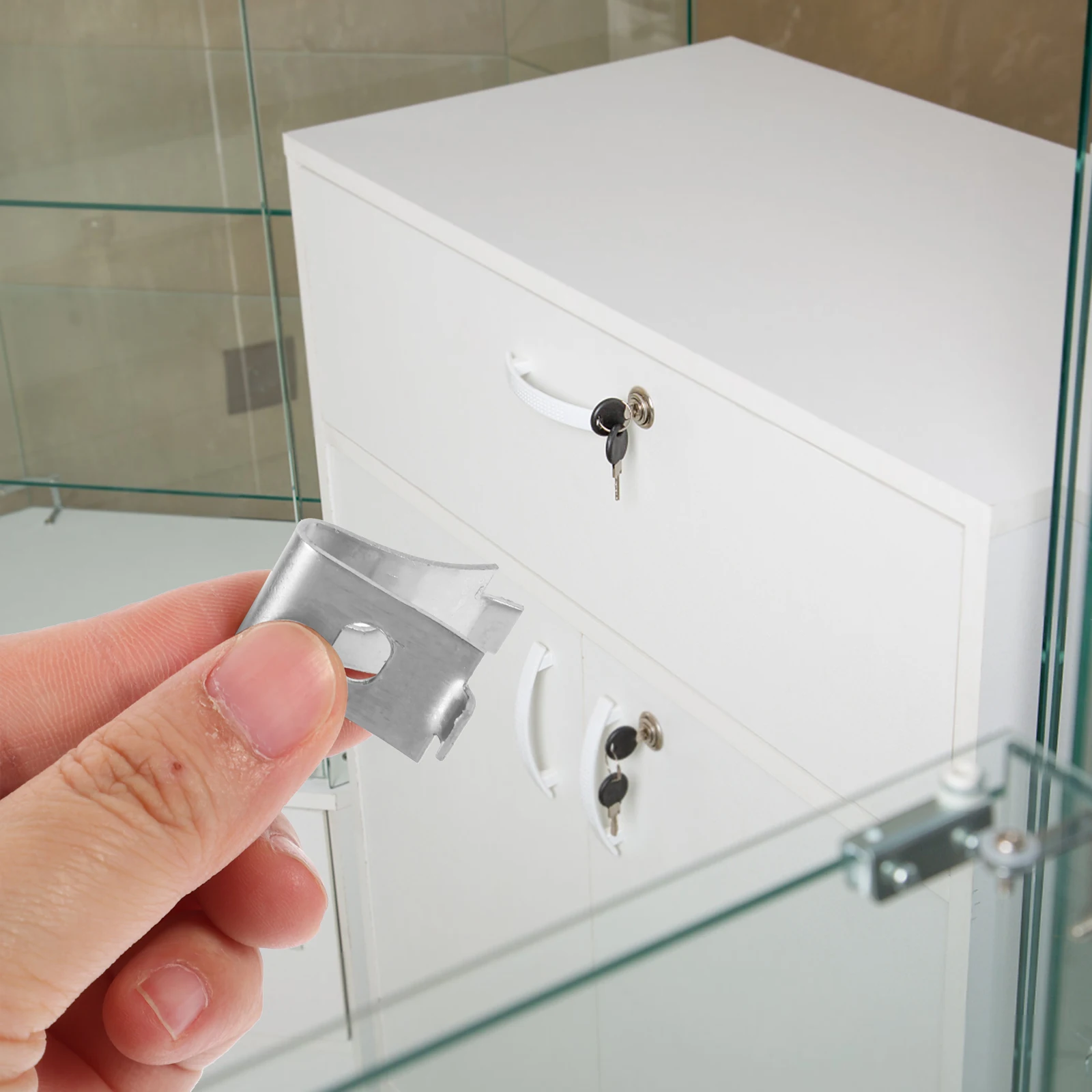 

18 шт., зажимы для полок из нержавеющей стали, перегородки, сверхмощный стеклянный кронштейн, опорные колышки, шкафы, кухонный книжный шкаф