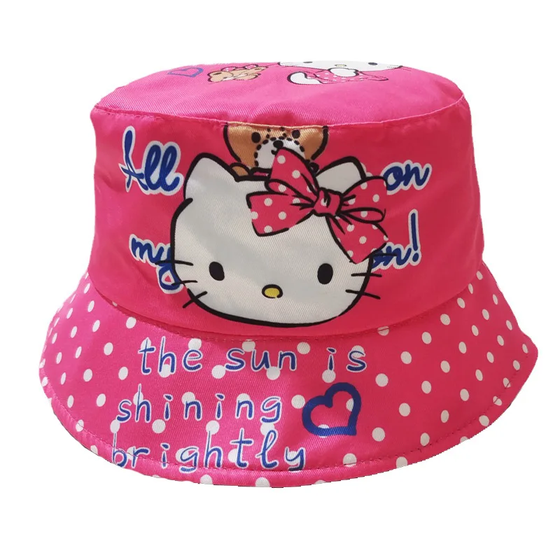 Children's Kuromi Fishing Hat, Cute Anime Cartoon, Melody Bowl Hat, Sunscreen and Sunshade Hat for Boys and Girls