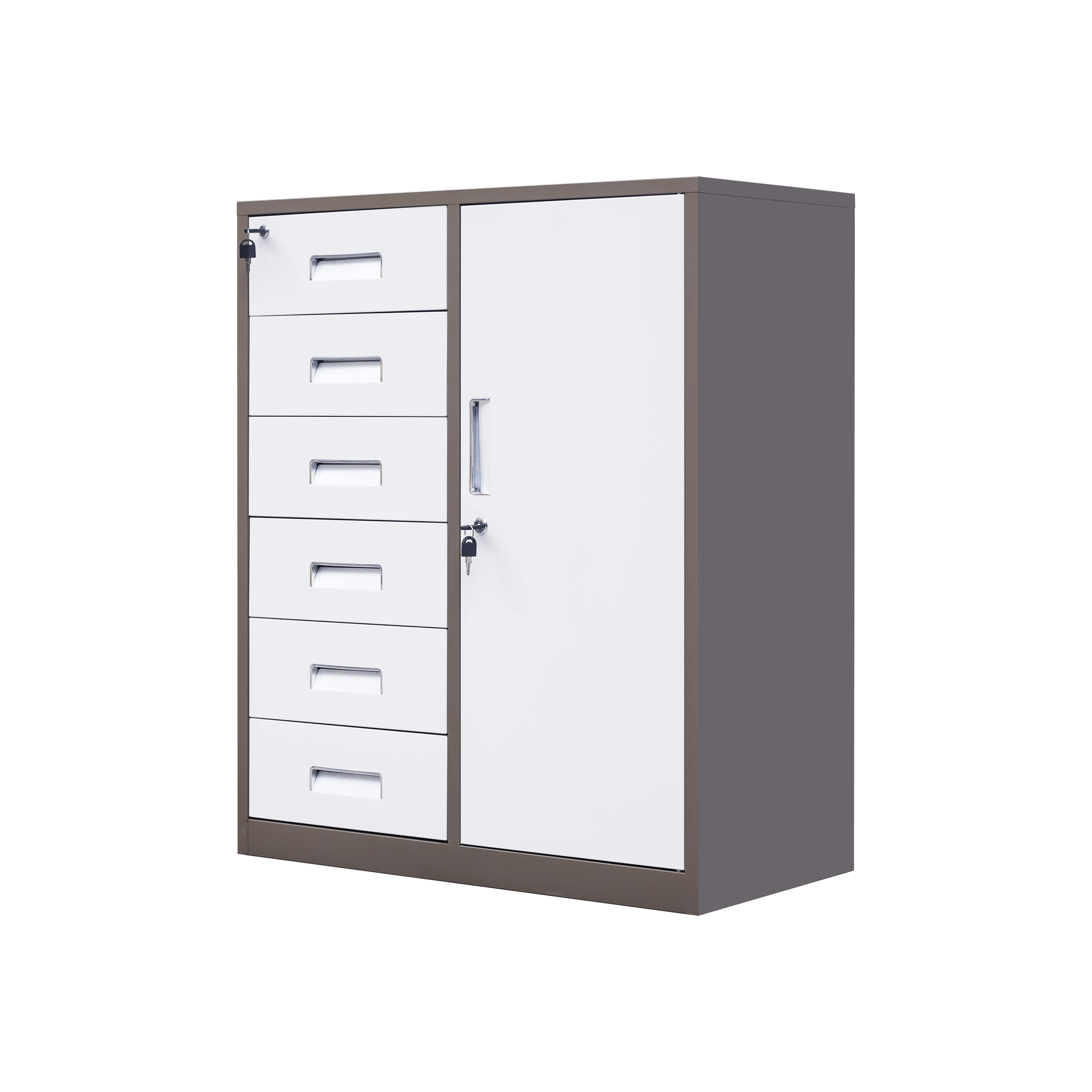 Modern Office Steel Lockable Movable Slim Under Desk Filing Cabinet with Wheels for Workshop & Warehouse Use