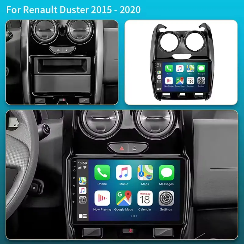 مشغل وسائط متعددة ستيريو Carplay BT لرينو داستر 2015-2020 لادا لارجوس 2021 أندرويد 15 نظام الملاحة السيارات #2