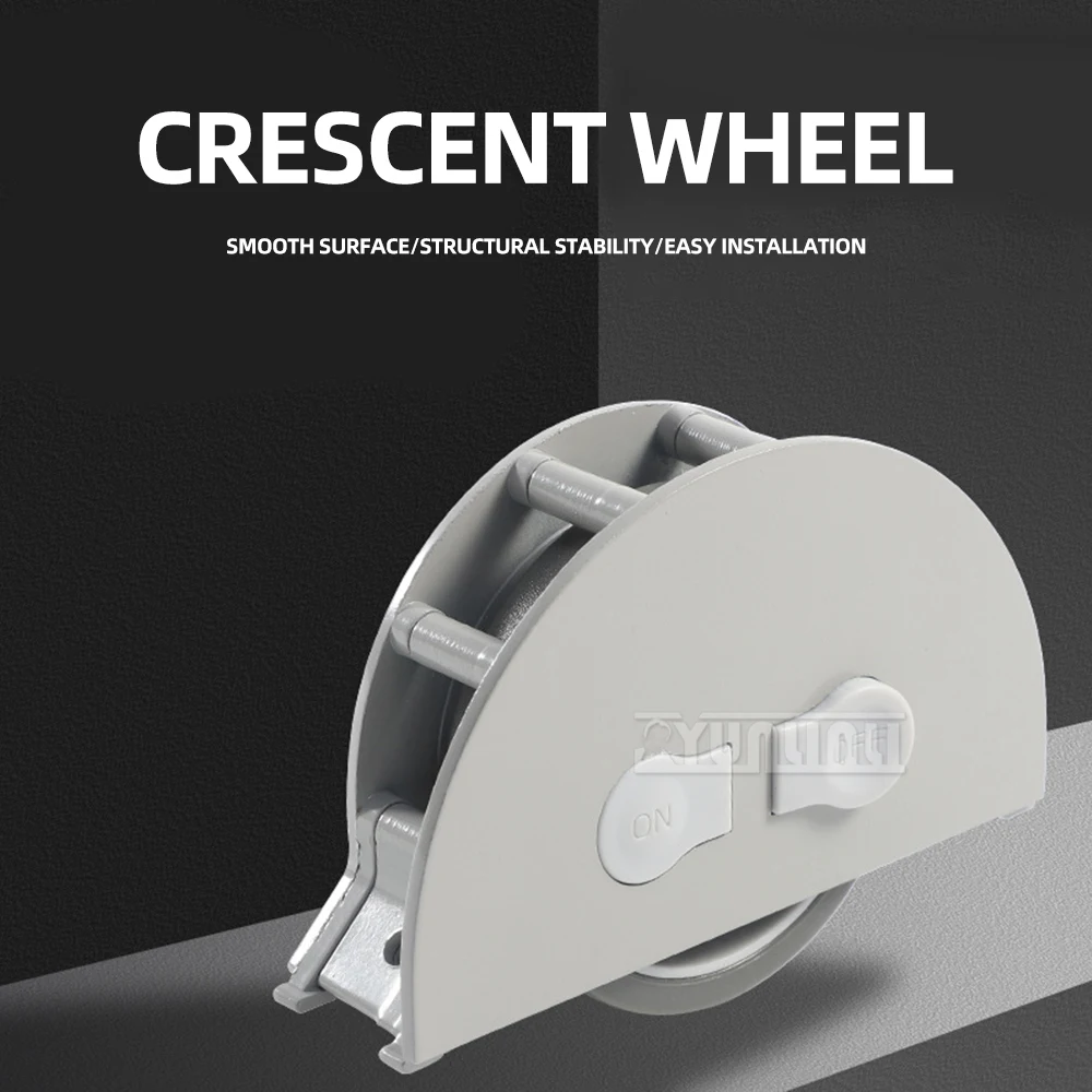 Heavy push and pull directional wheels, desk desk, half-month bottom wheel pulleys, silent hydraulic foot wheels