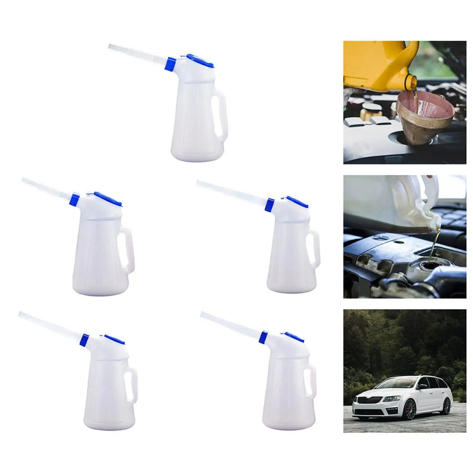 Oil Measuring Jug Portable with Scale with Cap Universal for Automotive Car