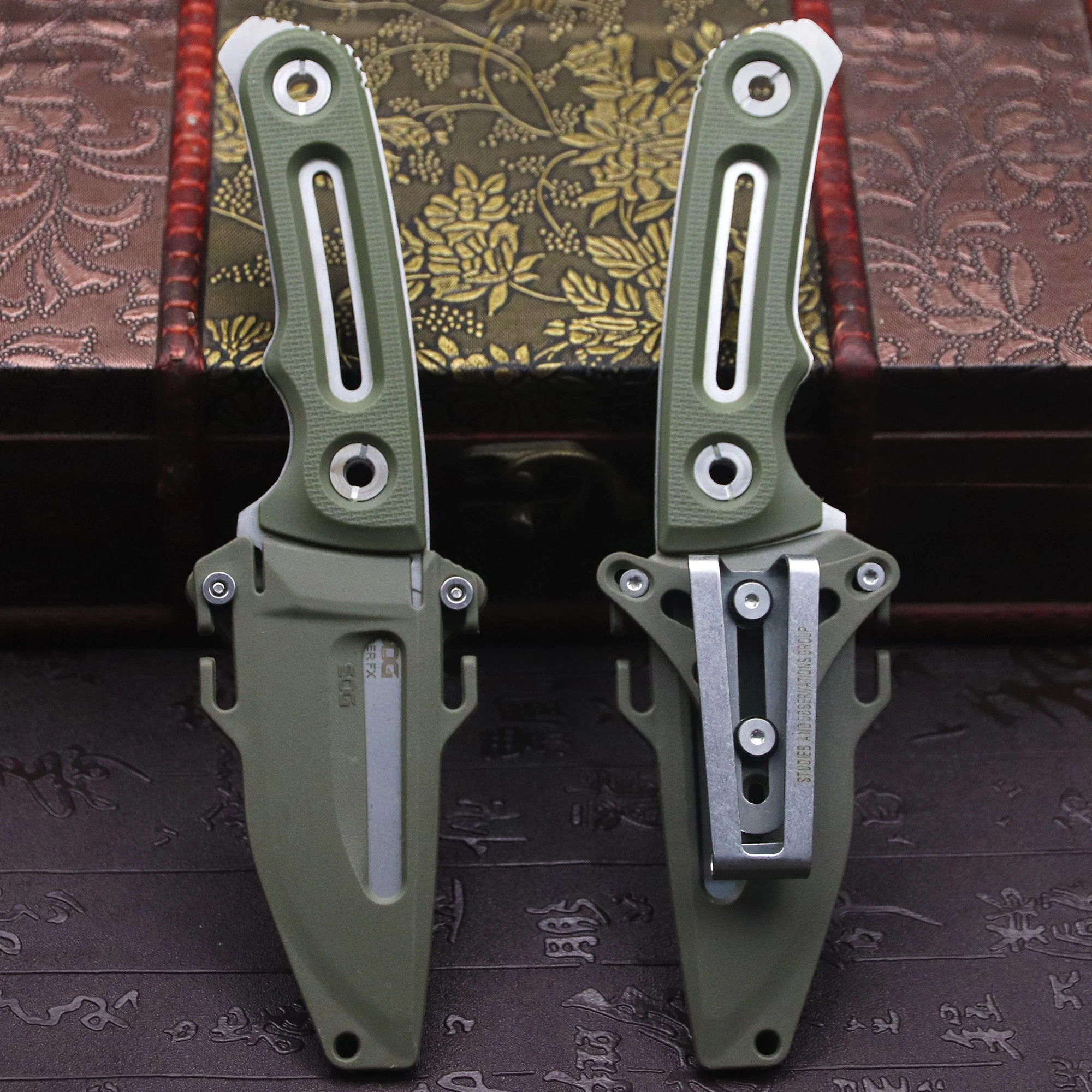 S.U.A S-G All-Tang DC53 steel outdoor multi-purpose survival knife, jungle hunting knife, camping EDC tool knife