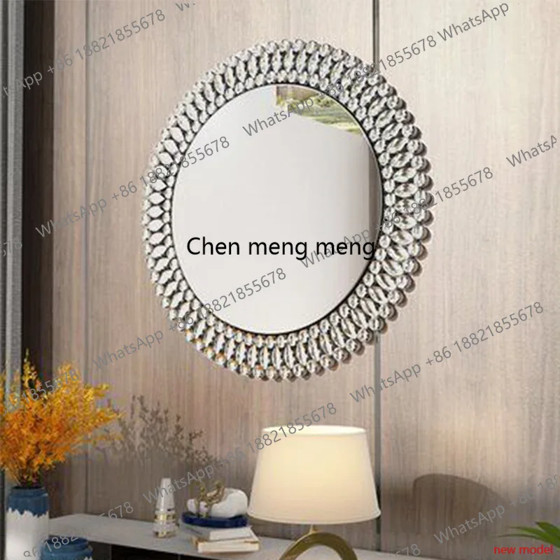 Light luxury living room decorative mirror creative background wall wall hanging combination, European retro wall attached h178