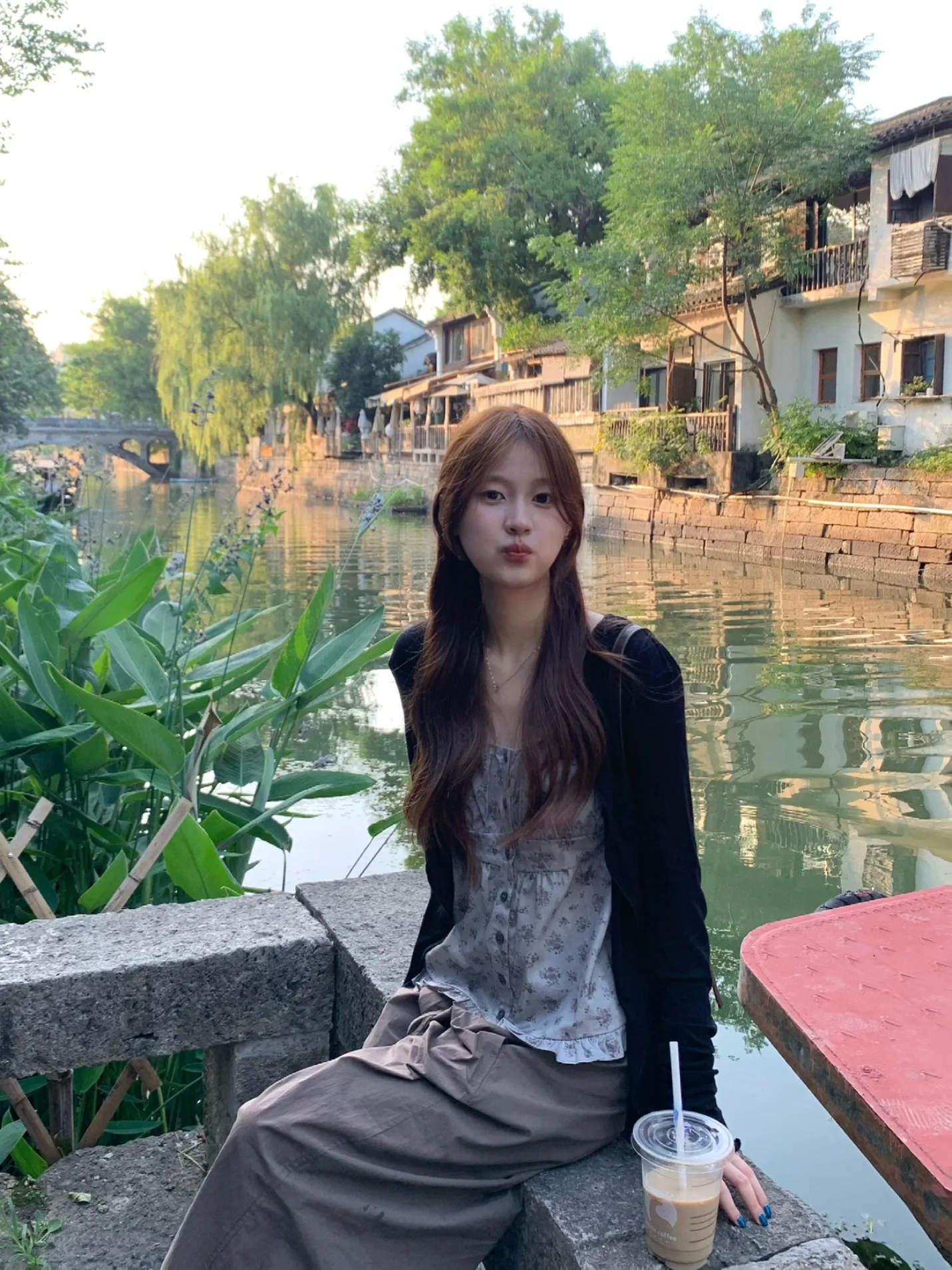 الأزهار طباعة Csole تانك القمم Bla سترة مفتوحة قطعتين مجموعة المرأة ربيع الخريف Sli طبقات أعلى الكورية Sle