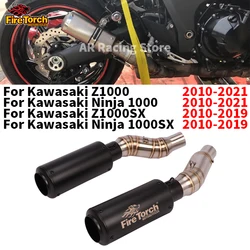 Full System Motorcycle Exhaust Escape For Kawasaki Z1000 Z1000 SX 2010 - 2021 Modified Muffler Middle Link Pipe With DB KIller