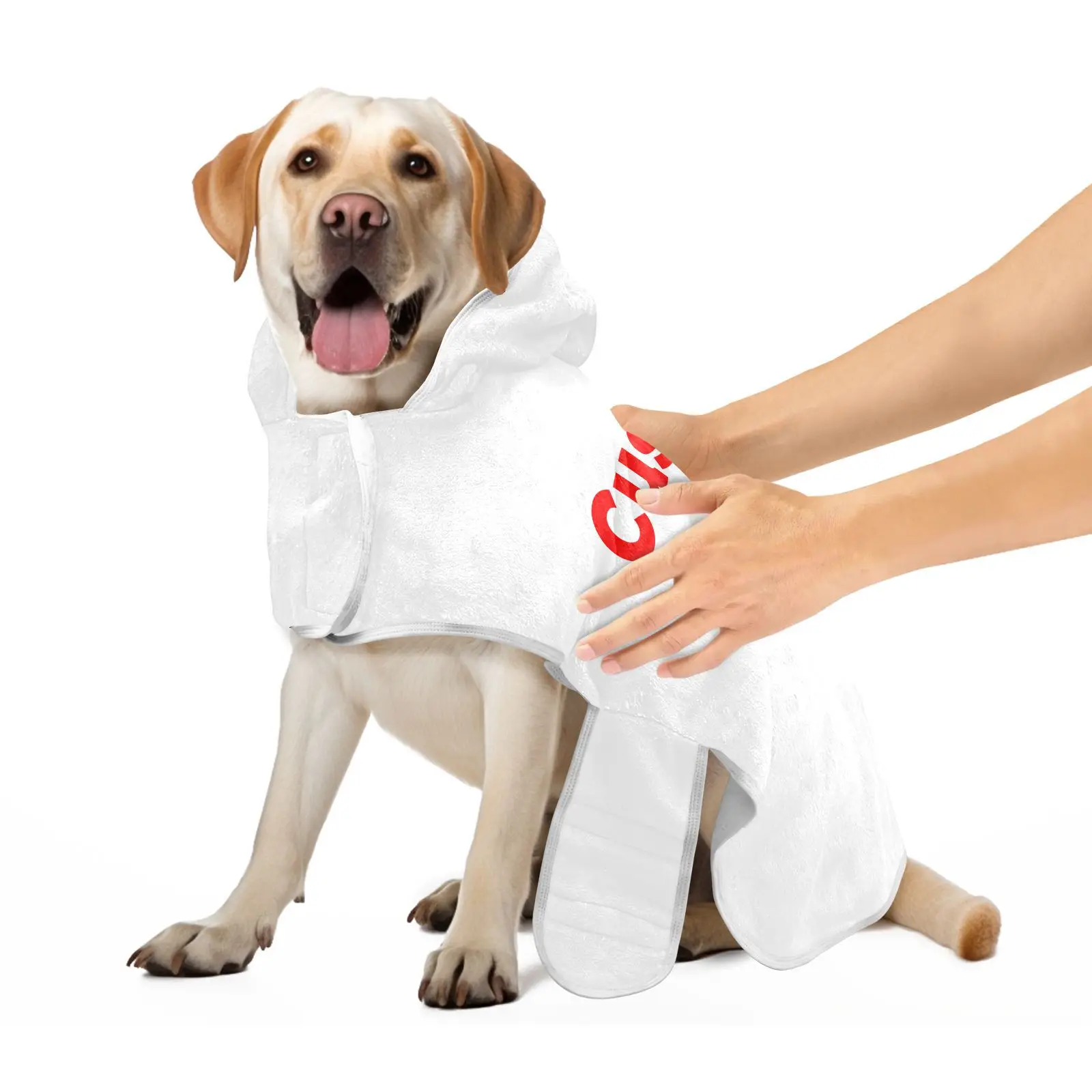 Hondenbadjas Absorberend huisdier Sneldrogend badhanddoek Hondenbadhanddoek Honden Schone absorberende badjas Full Body Wrap Kat Aangepaste afbeelding