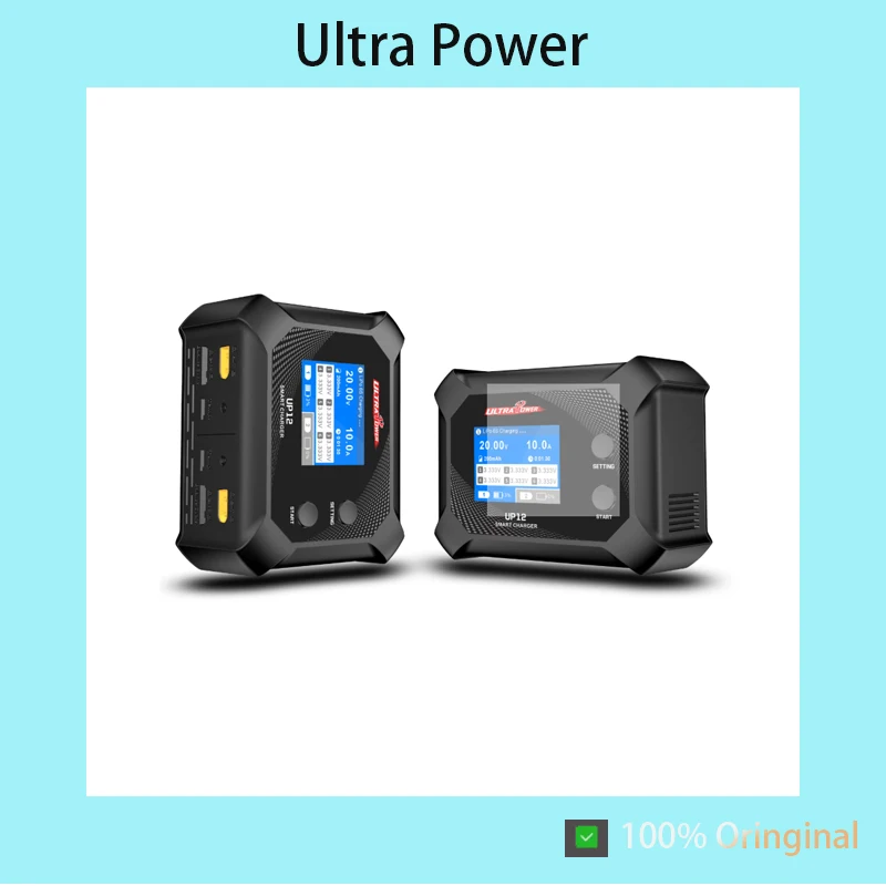Ultra Power UP12 Dual‑Channel Balance Charger, Compatible with 2S, 4S, 6S Li‑Po Batteries for RC Models