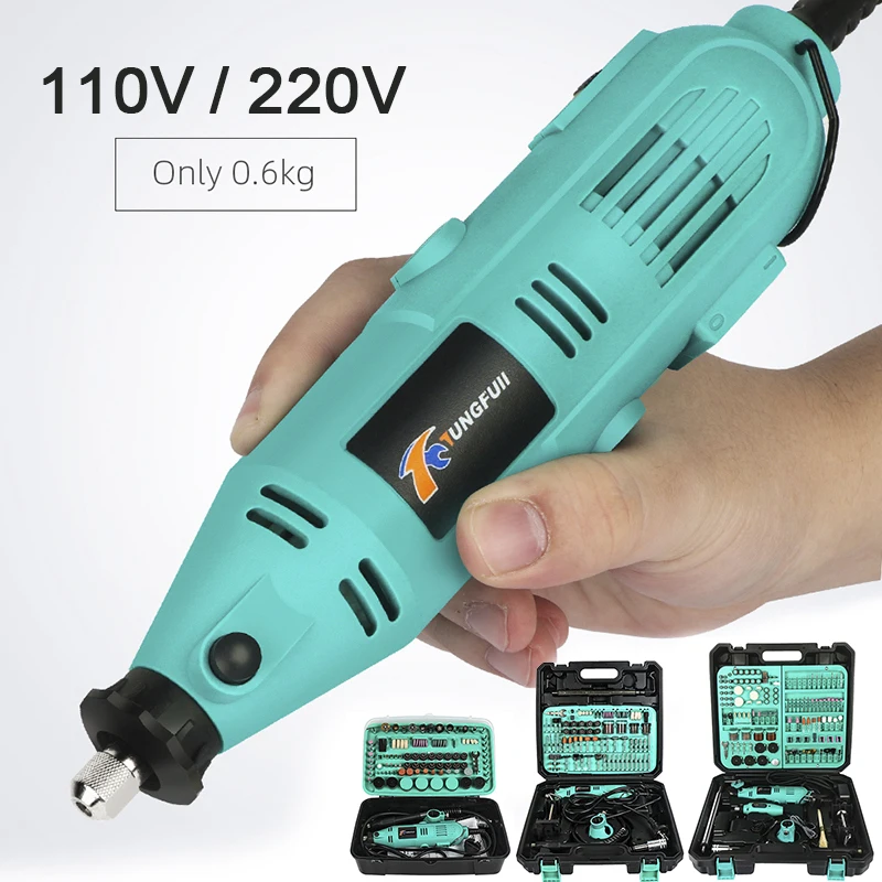 

110V 220V Handheld Electric Drill Mini Rotary Tool with Accessories Set Power Tool Dremel Polishing Machine Grinder Engraver