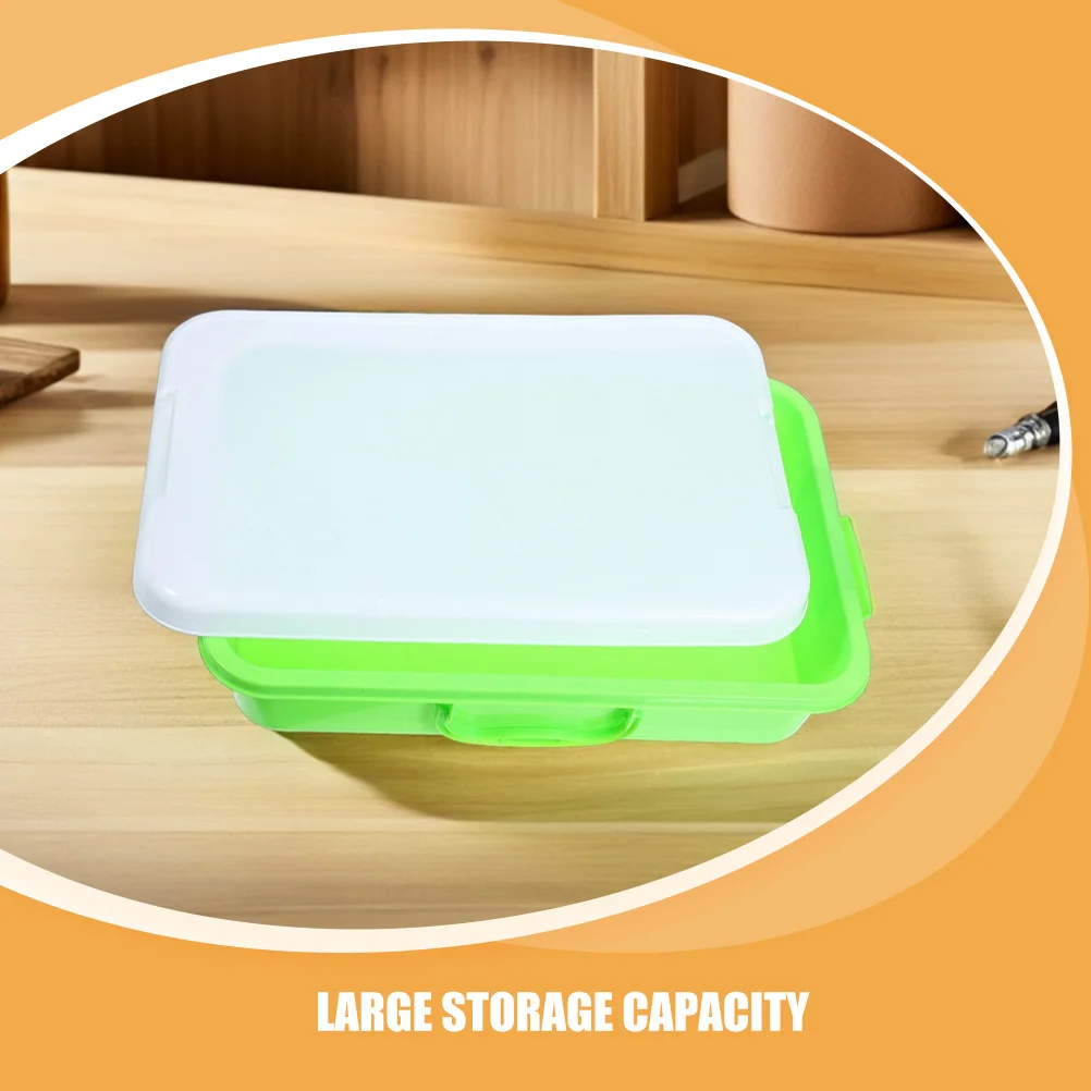 2 قطعة حفرة رمل للأطفال مع غطاء صندوق رمل بلاستيكي قوي مقبض سهل الحمل للأطفال الصغار لعب الرمل الاستكشاف الإبداعي ربط الأسرة