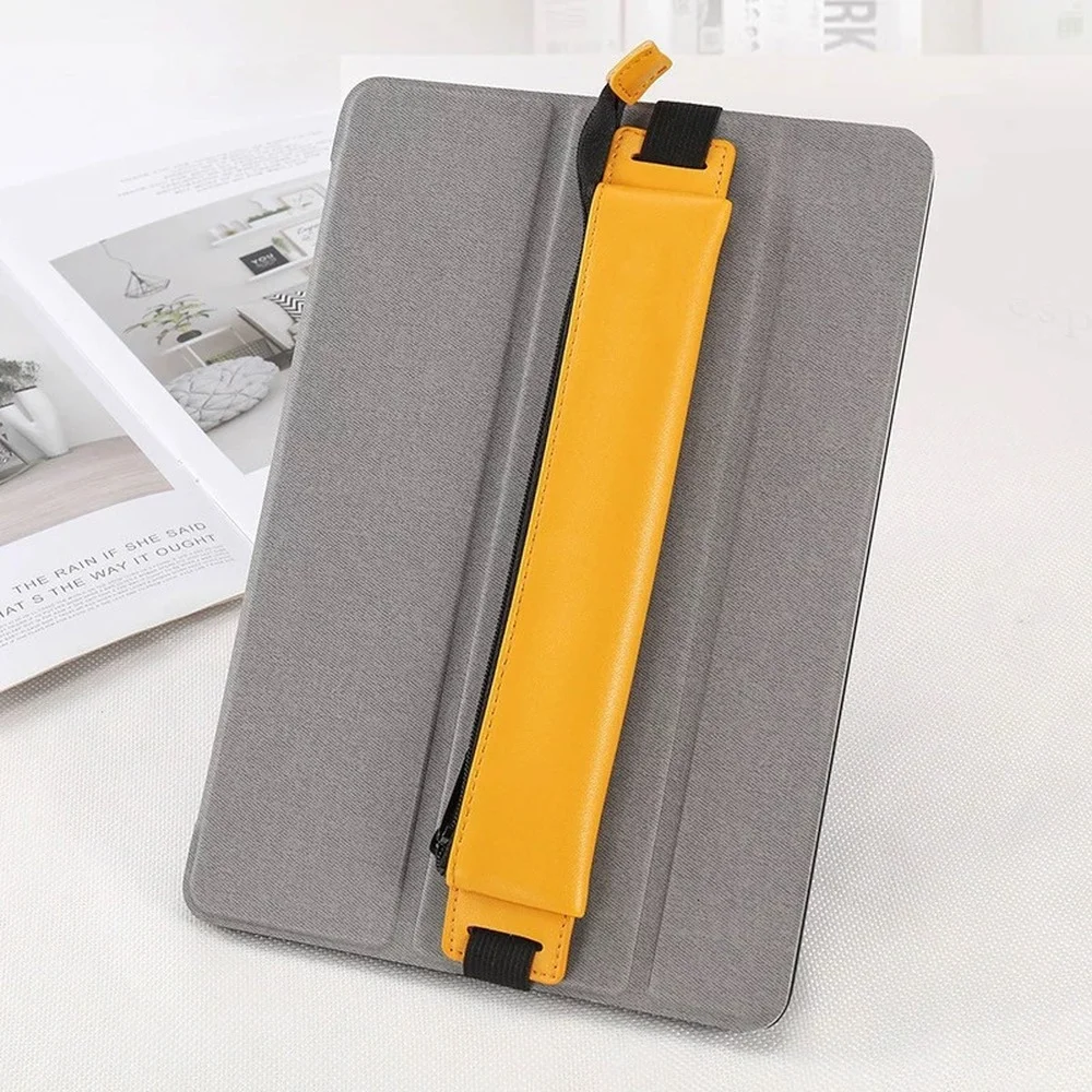 Imagem -04 - Leather Elastic Buckle Lápis Capa Manga Case para Livro Notebook Canetas Holder Bolsa Manga Touch Screen Pen Organizer Bag pu