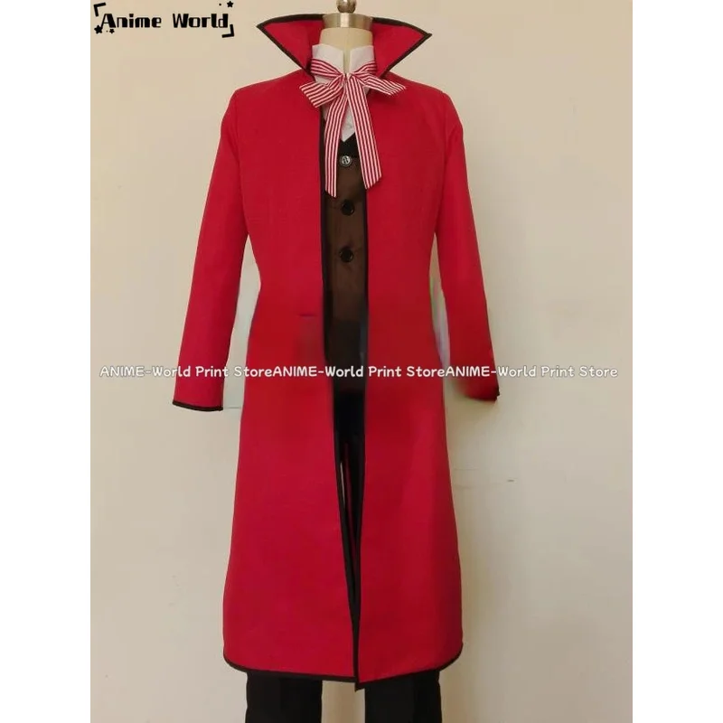

《 Size》Kuroshitsuji Black Butler Shinigami Grell Sutcliff Cosplay Costume High Quality Custom Uniformx;3,v'6.f;9,