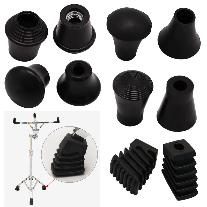 Drum leg pads, snare drum feet pads, non-slip foot sleeves for stands, hook sleeves, protective sleeves accessories