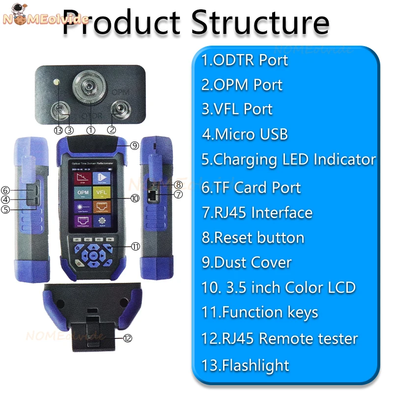 Imagem -03 - Óptica Otdr Tester Análise de Testes Opm Vfl Test Tool 1310 1550nm em Jw3302sjfiber