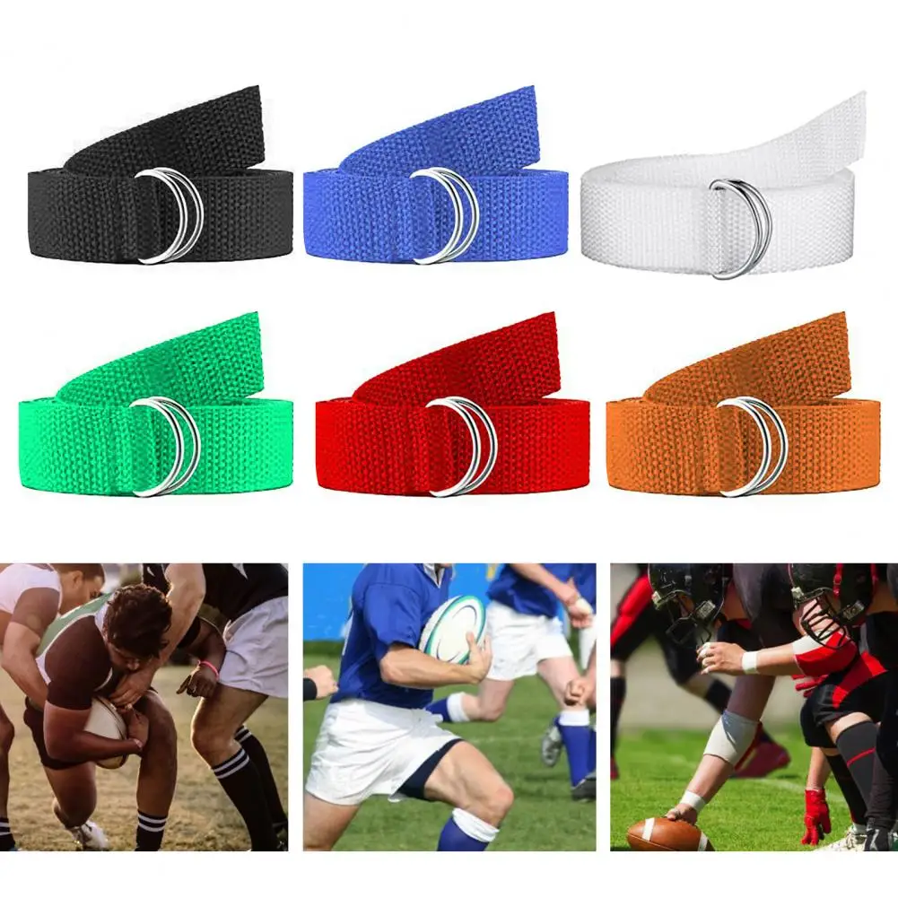 Rugby Training Belt Long Belt with D-ring Versatile Sports Training Belt for Football Rugby D-ring Quick Release 1.3m for Adults