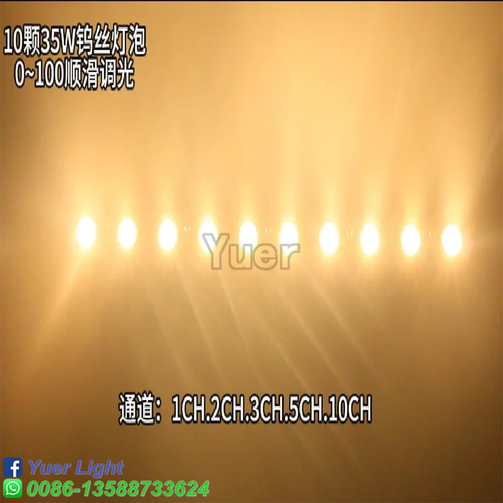 4PCS Halogen Bar Light COB 10x35W Strobe Flashing Effect Beam Wash DMX RDM Control Dj Disco Background Show Party Stage Lighting