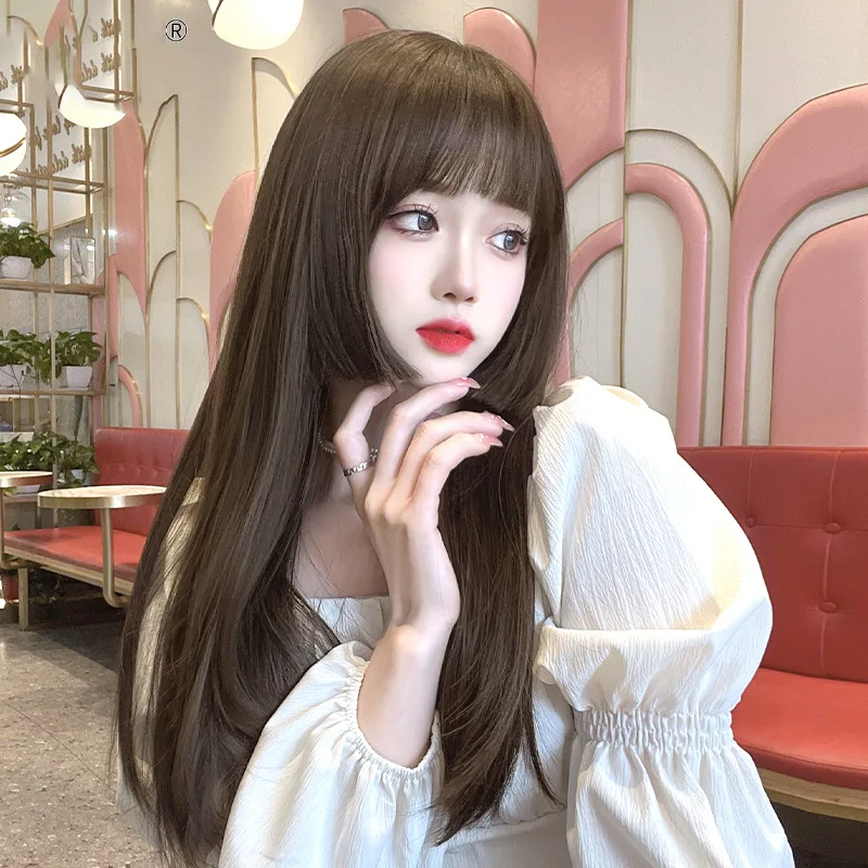 

Синтетический длинный волнистый парик, естественный вид, полная голова, стрижка принцессы, термостойкое волокно, шиньон для женщин, повседневная вечеринка, косплей