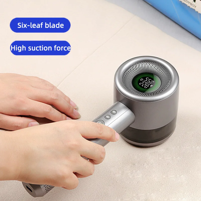 

Интеллектуальный триммер для волос, 4000 мАч, 5-ступенчатая катушка для удаления ворса, ЖК-дисплей, светодиодное освещение, электрические машины для удаления волос