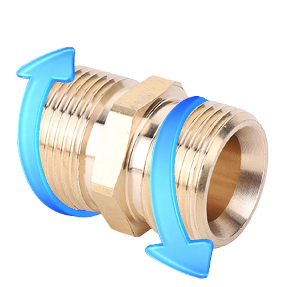 High Pressure Washer Hose Extension Connector Copper High Pressure Washer Gun Hose Mutual Connector for High Pressure Washer Gun