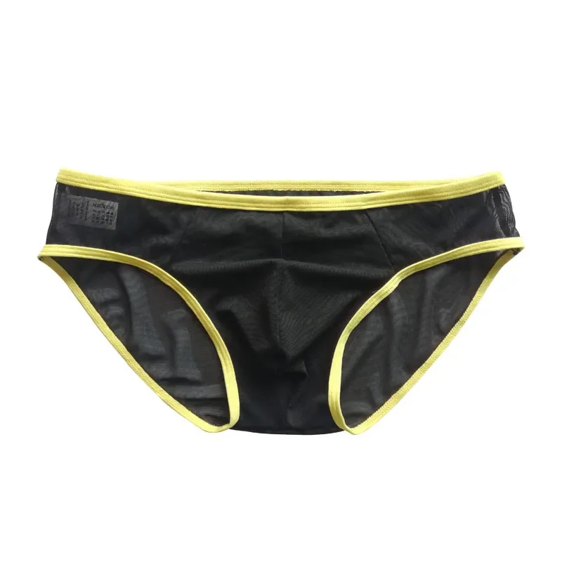 

Men Underwear Briefs Summer Transparent Bikini Sexy Mesh Soft Breathable Low Rise Underpants See-through Male Briefs