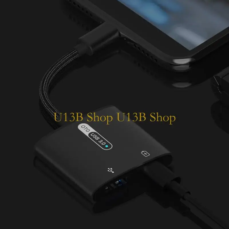 U13B متعددة الأغراض 2 في 1 النوع C Cable Cable Host Flight USB3. 0 كابل محول
