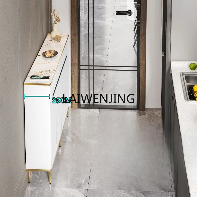 MJY ultra-thin side cabinet rock slab living room kitchen locker narrow small wall
